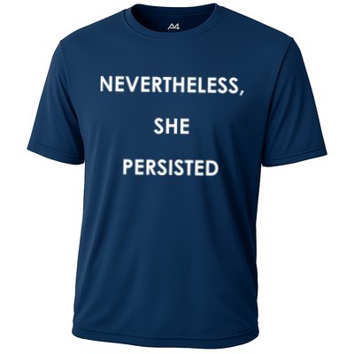 Nevertheless, She Persisted. Never Give Up. Never Give In. Feminist Cooling Performance Crew T-Shirt