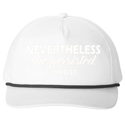 Nevertheless, She Persisted. #Resist Resistance Snapback Five-Panel Rope Hat