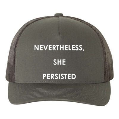 Nevertheless, She Persisted. #Resist Resistance Yupoong Adult 5-Panel Trucker Hat