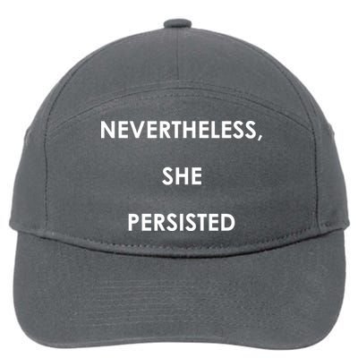 Nevertheless, She Persisted. #Resist Resistance 7-Panel Snapback Hat