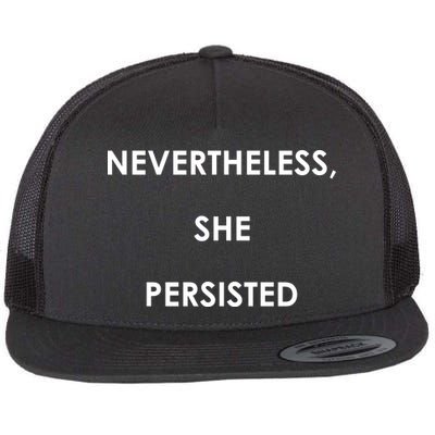 Nevertheless, She Persisted. #Resist Resistance Flat Bill Trucker Hat