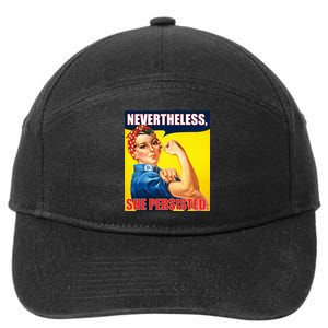 Nevertheless, She Persisted. Rosie Riverter Women's Rights Poster 7-Panel Snapback Hat