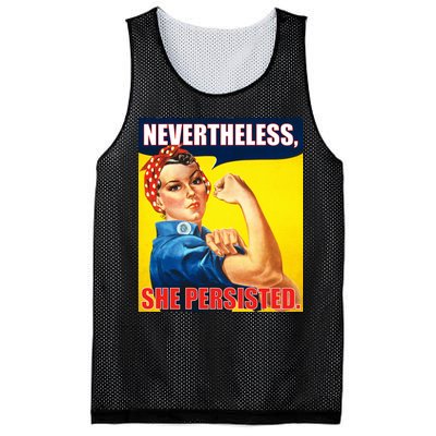 Nevertheless, She Persisted. Rosie Riverter Women's Rights Poster Mesh Reversible Basketball Jersey Tank