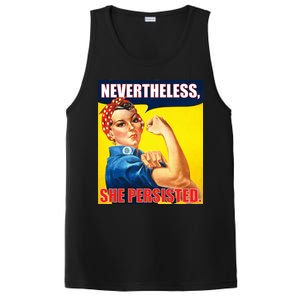 Nevertheless, She Persisted. Rosie Riverter Women's Rights Poster PosiCharge Competitor Tank