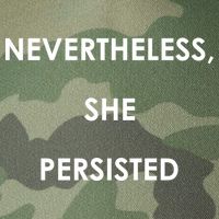 Nevertheless, She Persisted. Script Gold Glitter Print Legacy Tie Dye Trucker Hat