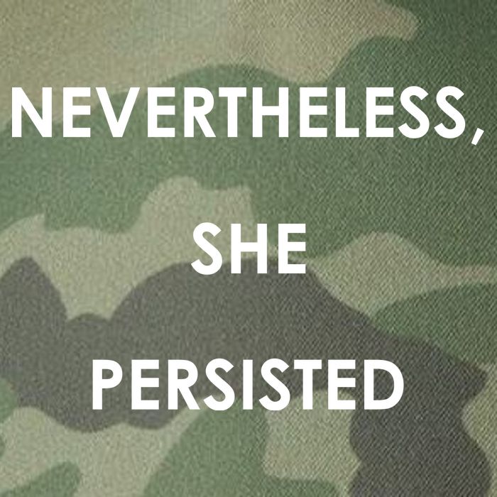 Nevertheless, She Persisted. Script Gold Glitter Print Legacy Tie Dye Trucker Hat