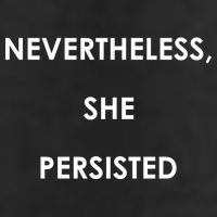 Nevertheless, She Persisted. Script Gold Glitter Print Beanie