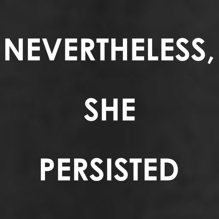 Nevertheless, She Persisted. Script Gold Glitter Print Beanie