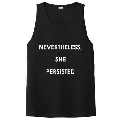 Nevertheless, She Persisted. Script Gold Glitter Print PosiCharge Competitor Tank