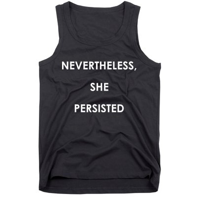 Nevertheless, She Persisted. Script Gold Glitter Print Tank Top