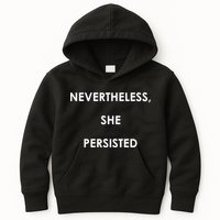 Nevertheless, She Persisted. Script Gold Glitter Print Kids Hoodie