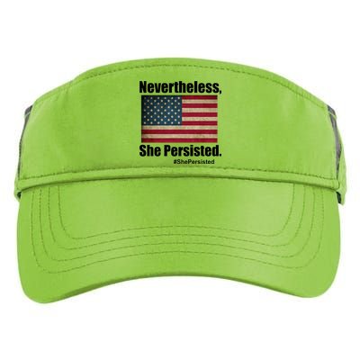 Nevertheless She Persisted American Flag Adult Drive Performance Visor