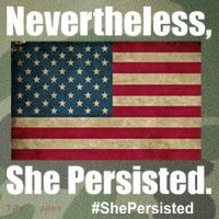 Nevertheless She Persisted American Flag Legacy Tie Dye Trucker Hat