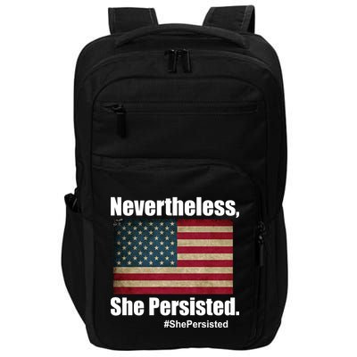 Nevertheless She Persisted American Flag Impact Tech Backpack