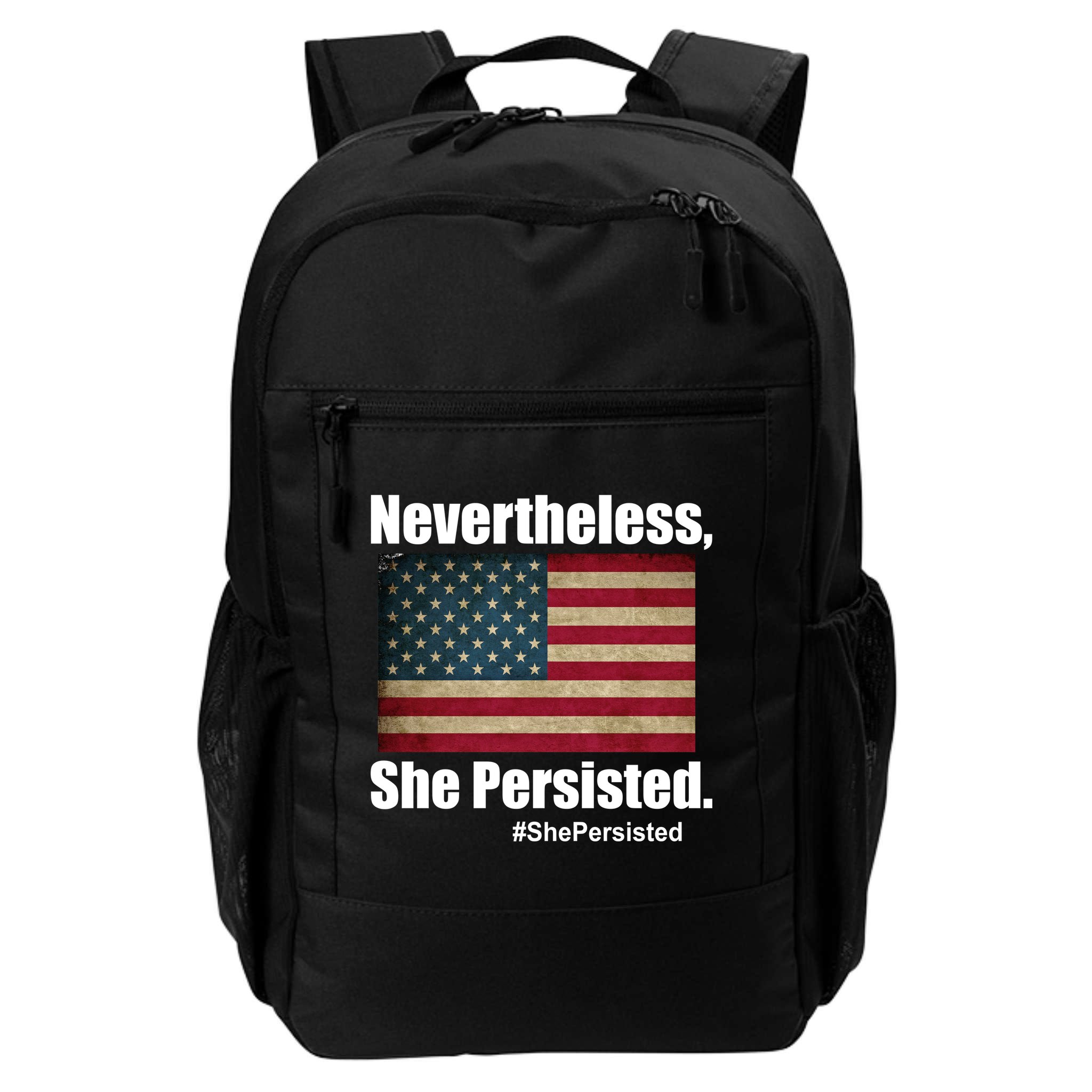Nevertheless She Persisted American Flag Backpack