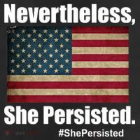 Nevertheless She Persisted American Flag 11oz C Handle Ceramic Mug