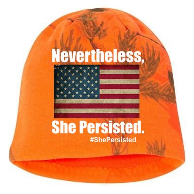 Nevertheless She Persisted American Flag Kati - Camo Knit Beanie