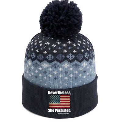 Nevertheless She Persisted American Flag The Baniff Cuffed Pom Beanie