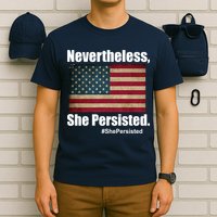 Nevertheless She Persisted American Flag T-Shirt