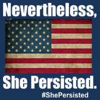 Nevertheless She Persisted American Flag Flatbill Hat