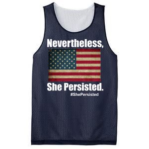 Nevertheless She Persisted American Flag Mesh Reversible Basketball Jersey Tank