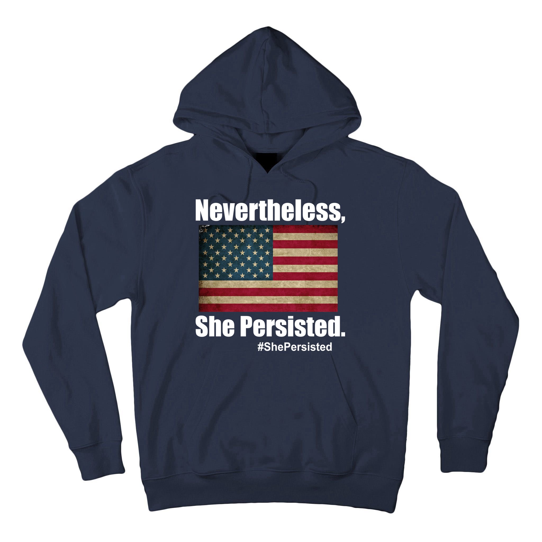 Nevertheless She Persisted American Flag Tall Hoodie