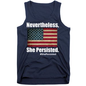 Nevertheless She Persisted American Flag Tank Top