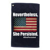 Nevertheless She Persisted American Flag Golf Towel