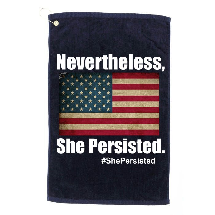 Nevertheless She Persisted American Flag Golf Towel