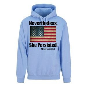 Nevertheless She Persisted American Flag Unisex Surf Hoodie