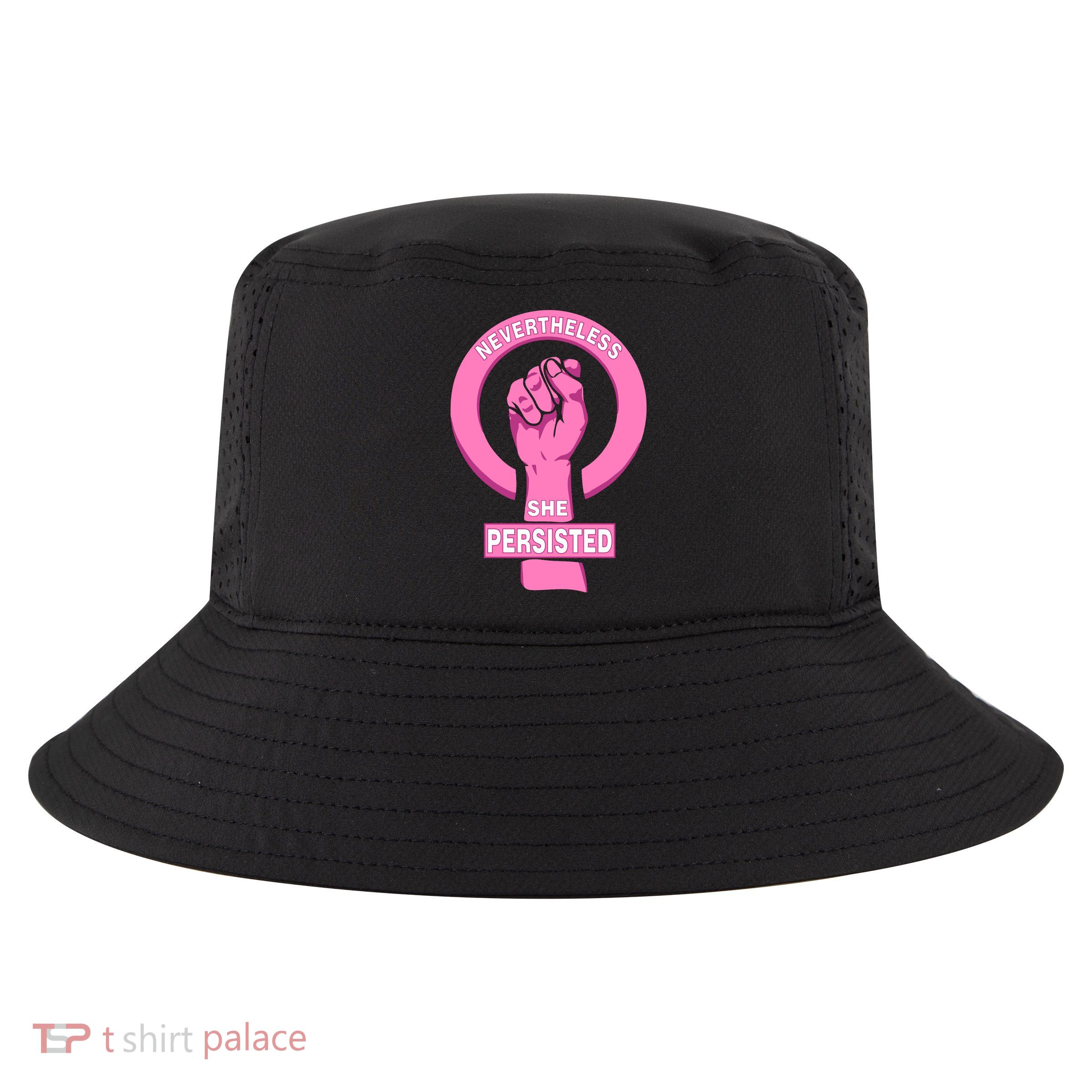 Nevertheless She Persisted Fist Tribute  Cool Comfort Performance Bucket Hat