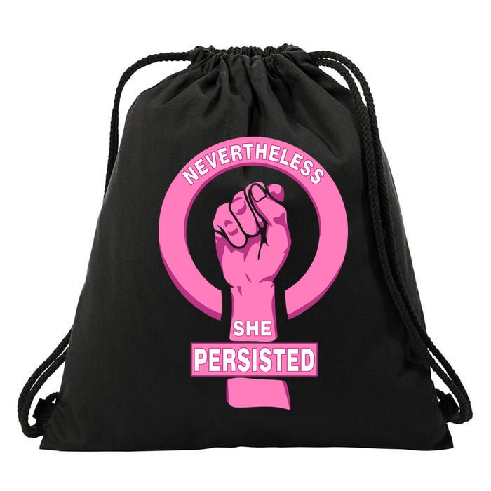 Nevertheless She Persisted Fist Tribute  Drawstring Bag