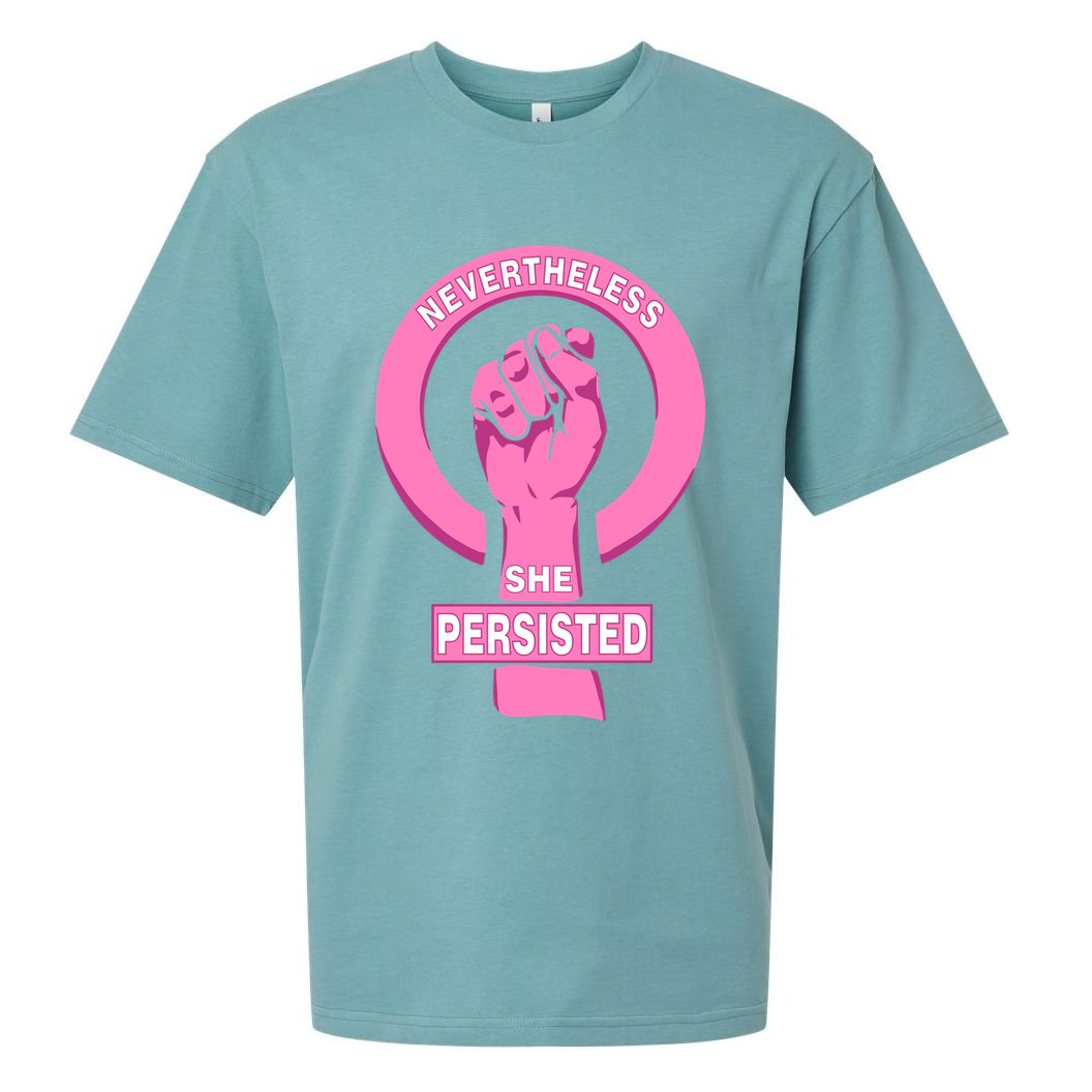 Nevertheless She Persisted Fist Tribute  Sueded Cloud Jersey T-Shirt