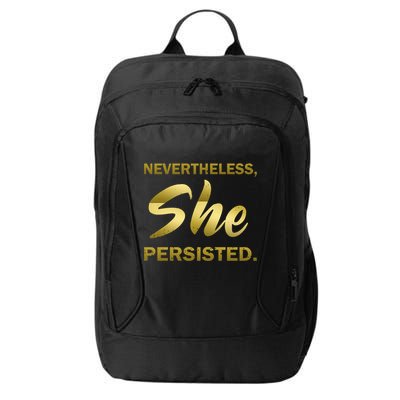 Nevertheless She Persisted Gold Signature City Backpack