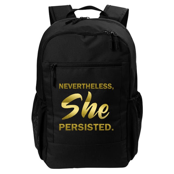 Nevertheless She Persisted Gold Signature Backpack