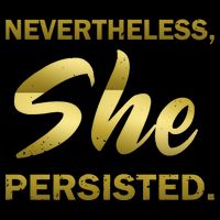 Nevertheless She Persisted Gold Signature Backpack