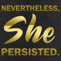 Nevertheless She Persisted Gold Signature Adult Drive Performance Visor