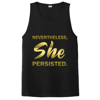 Nevertheless She Persisted Gold Signature PosiCharge Competitor Tank