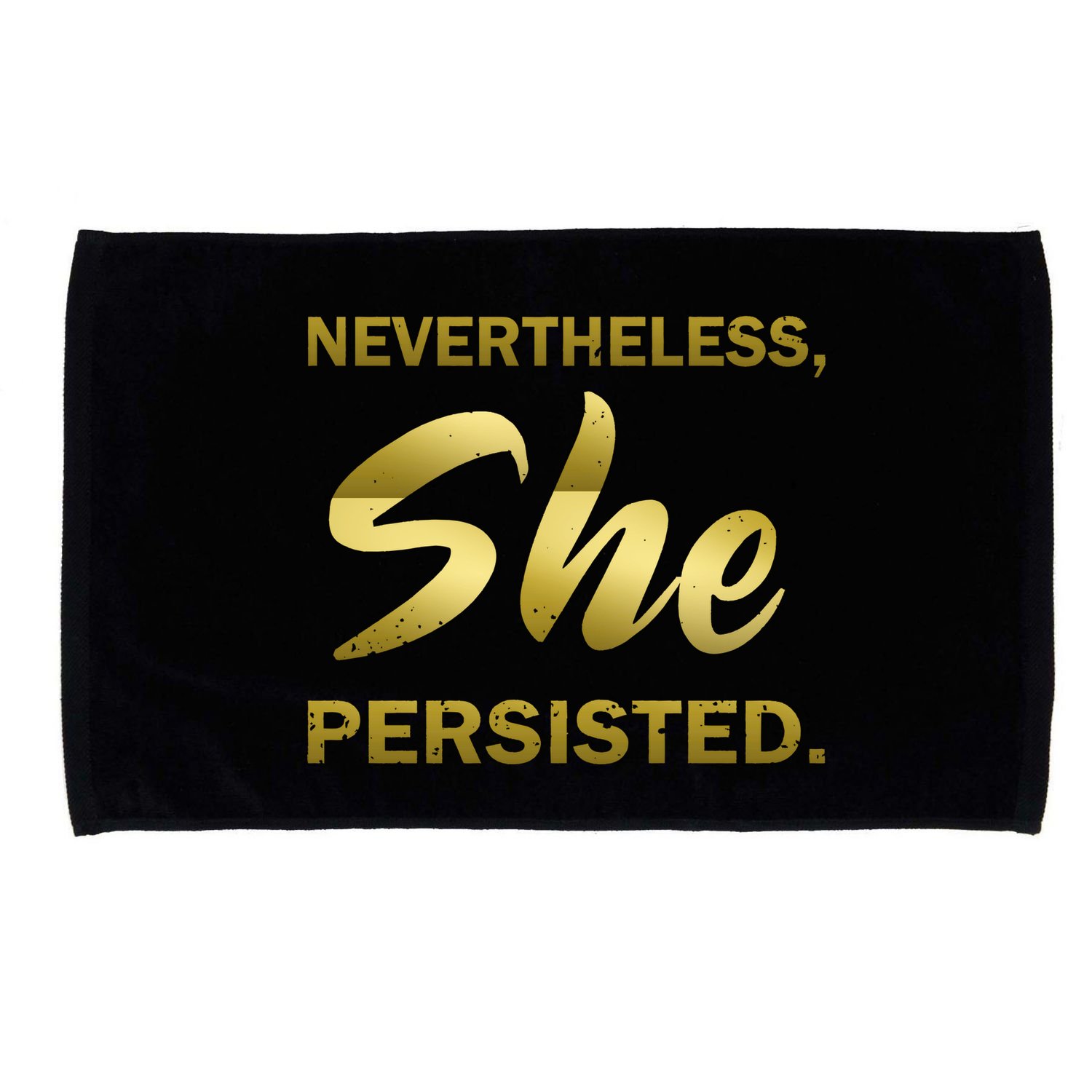 Nevertheless She Persisted Gold Signature Microfiber Hand Towel