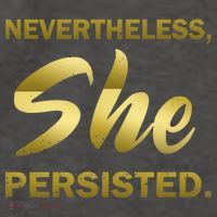 Nevertheless She Persisted Gold Signature Vector Backpack