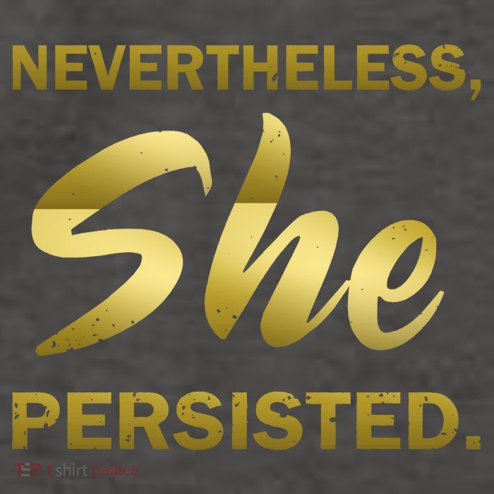 Nevertheless She Persisted Gold Signature Vector Backpack