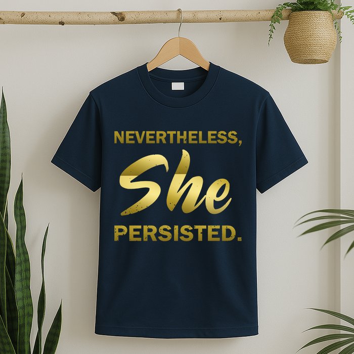 Nevertheless She Persisted Gold Signature T-Shirt