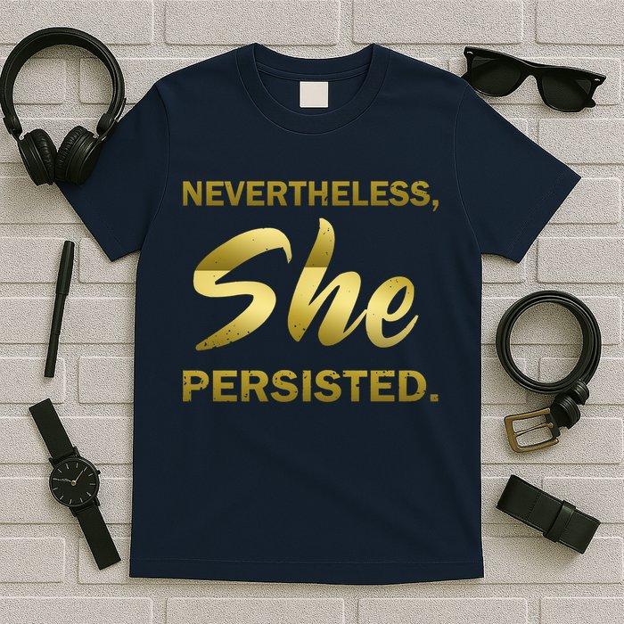 Nevertheless She Persisted Gold Signature T-Shirt