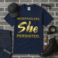 Nevertheless She Persisted Gold Signature Tall T-Shirt