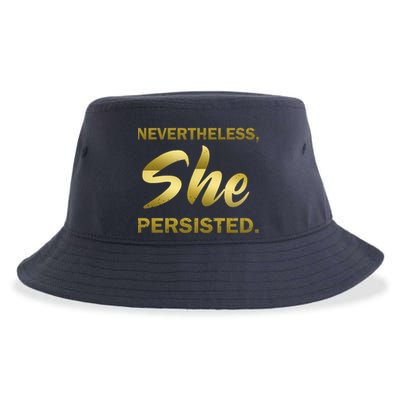 Nevertheless She Persisted Gold Signature Sustainable Bucket Hat