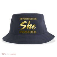 Nevertheless She Persisted Gold Signature Sustainable Bucket Hat