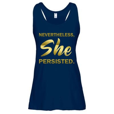Nevertheless She Persisted Gold Signature Ladies Essential Flowy Tank