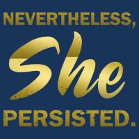 Nevertheless She Persisted Gold Signature 16 in Basic Backpack