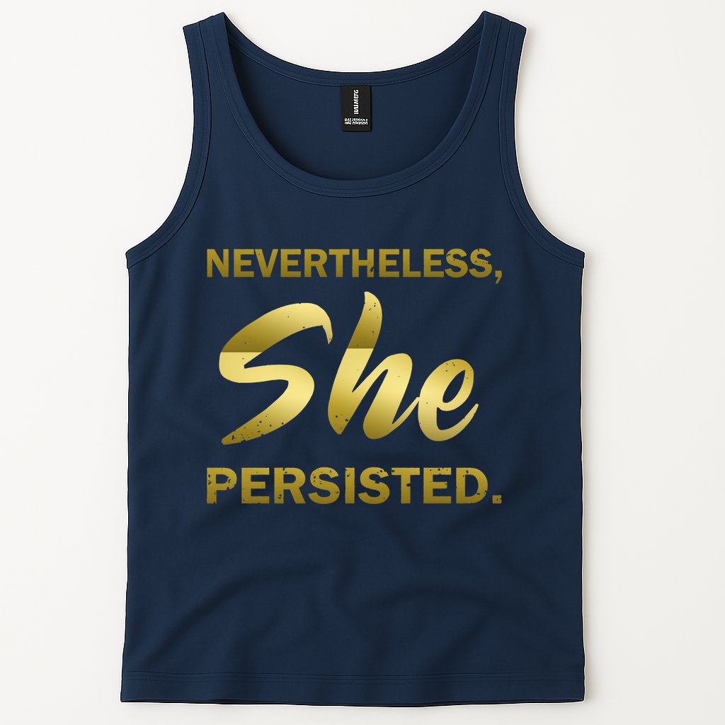 Nevertheless She Persisted Gold Signature Tank Top