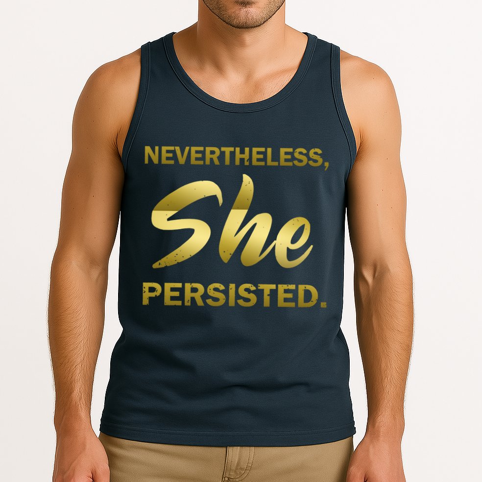 Nevertheless She Persisted Gold Signature Tank Top
